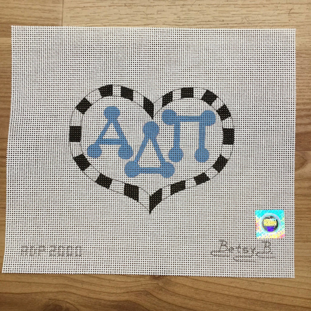 Alpha Delta Pi Heart with Letters