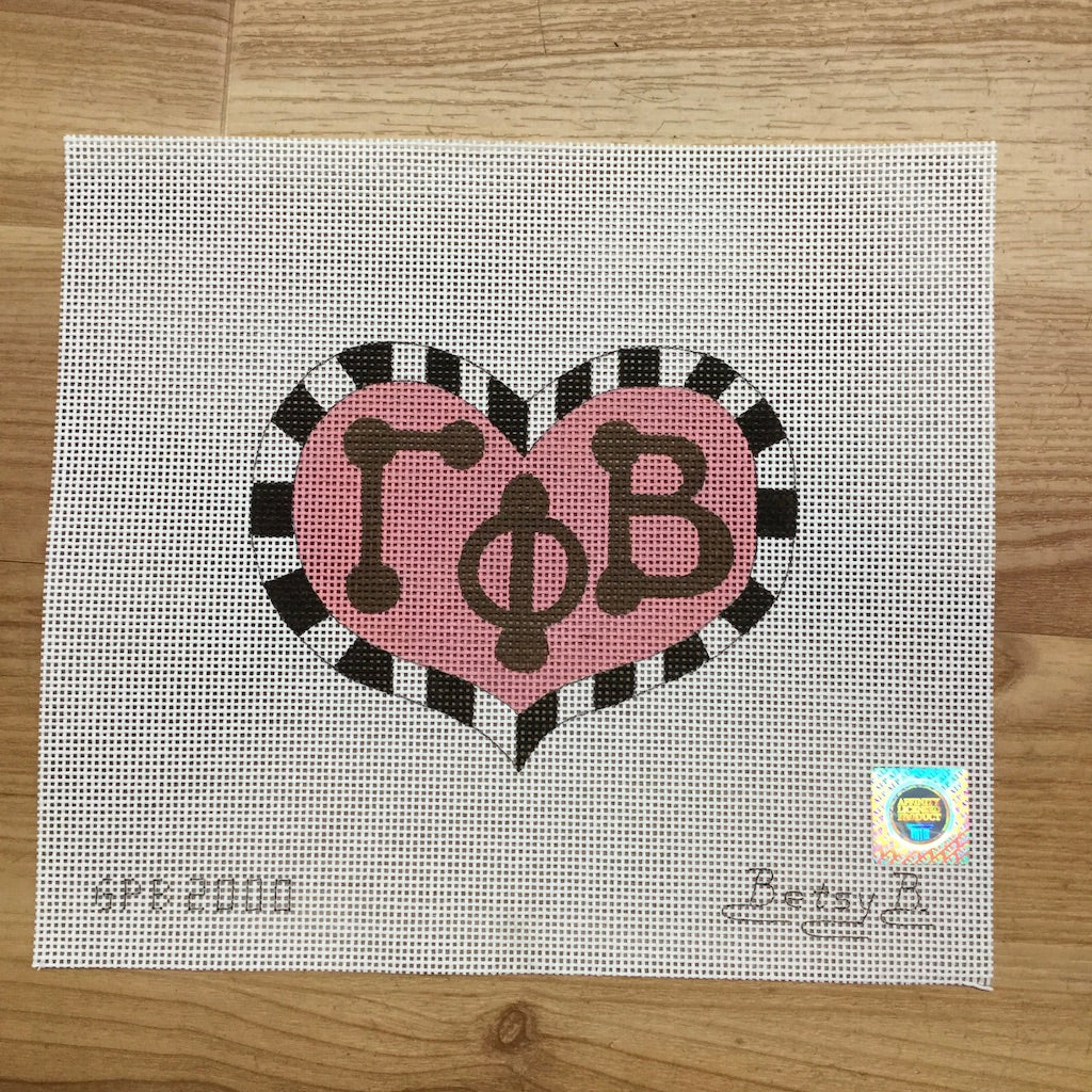 Gamma Phi Beta Heart with Letters