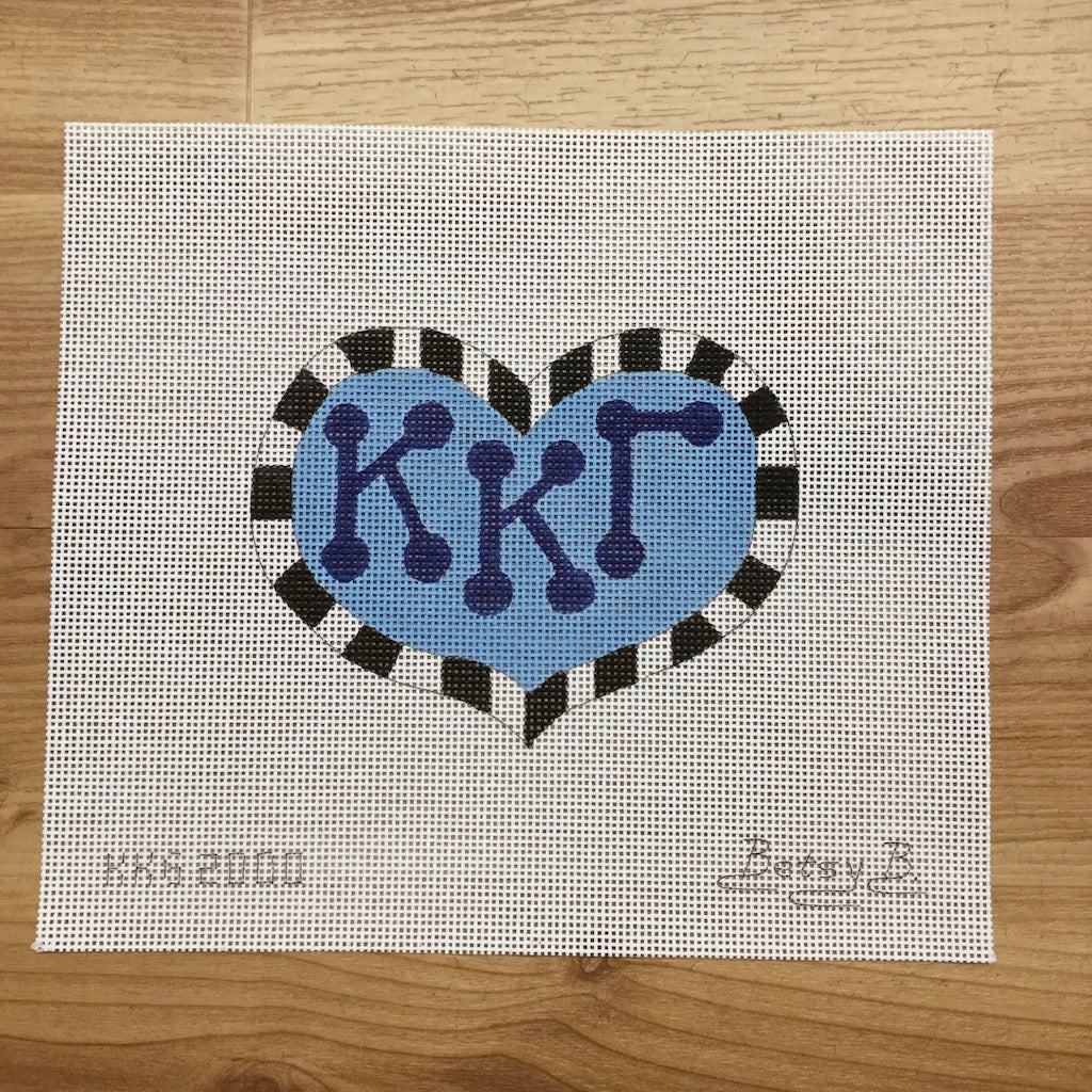 Kappa Kappa Gamma Heart with Letters