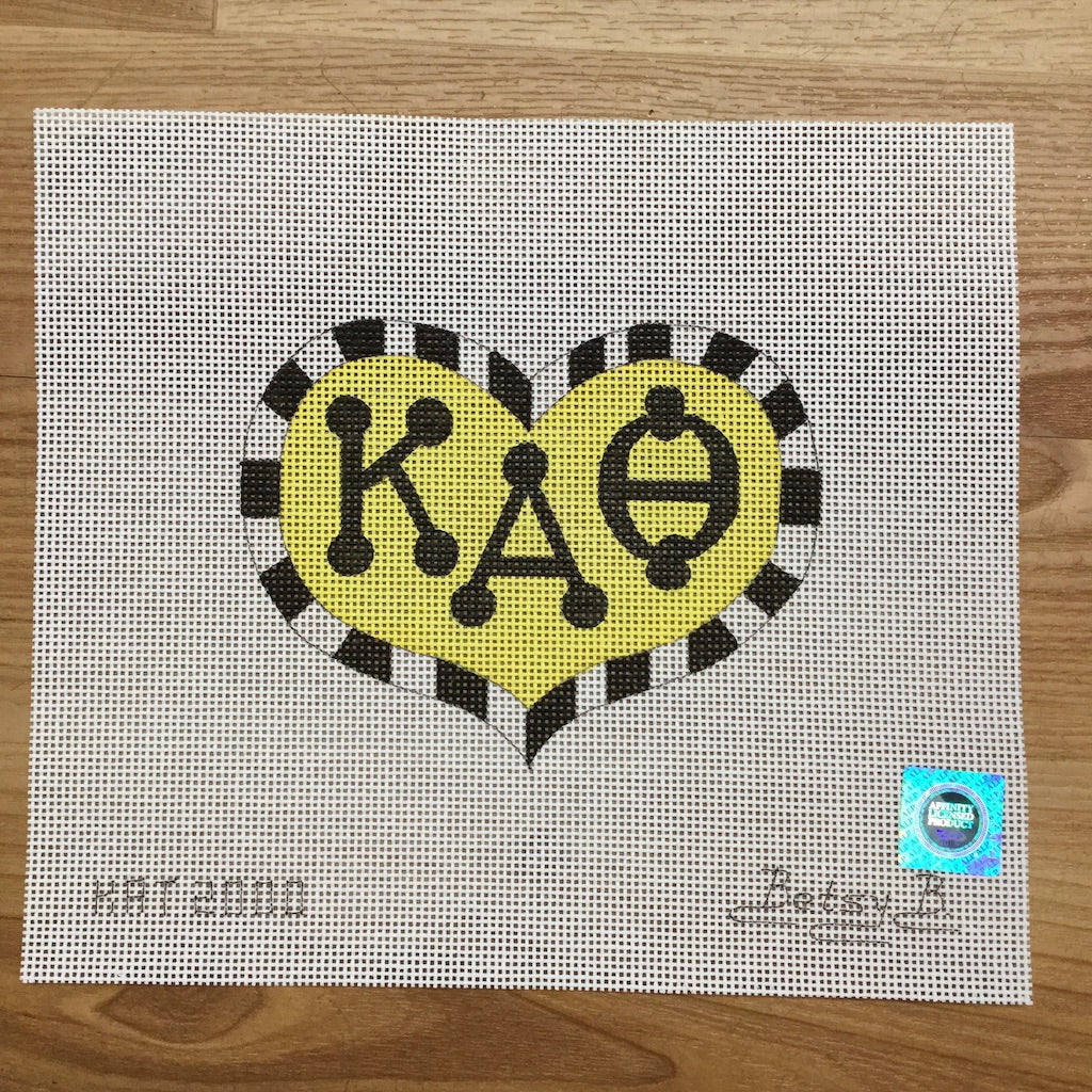 Kappa Alpha Theta Heart with Letters