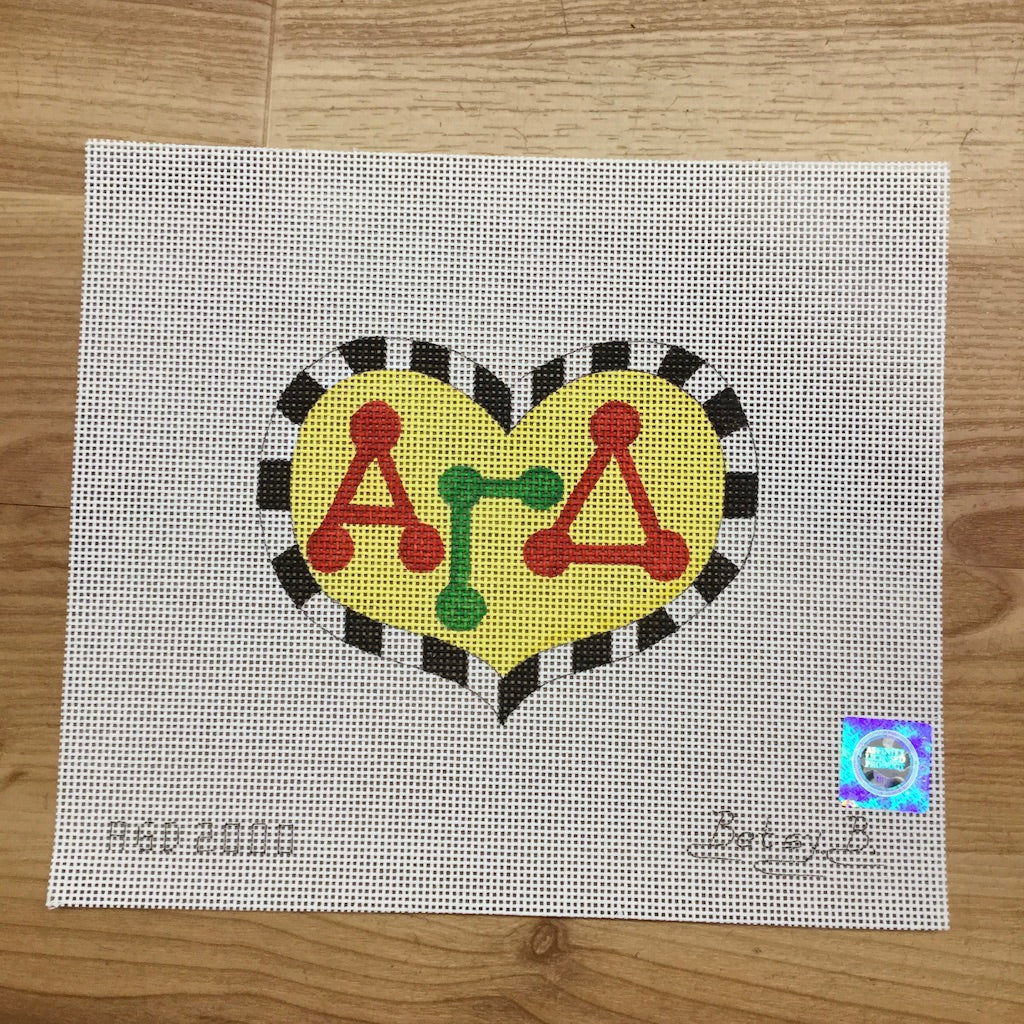 Alpha Gamma Delta Heart with Letters