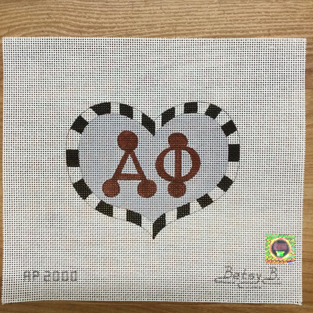 Alpha Phi Heart with Letters