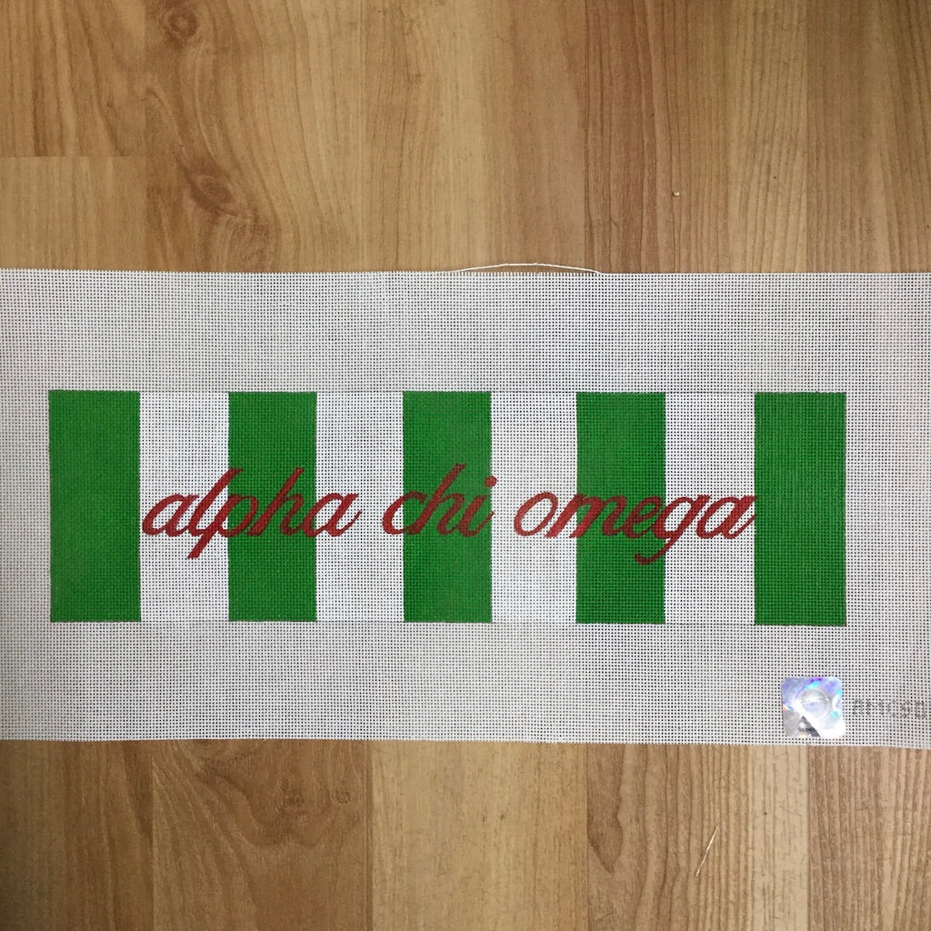 Alpha Chi Omega Name on Stripes
