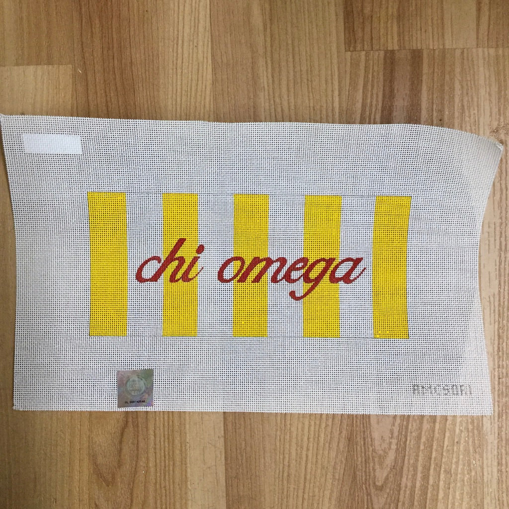 Chi Omega Name on Stripes