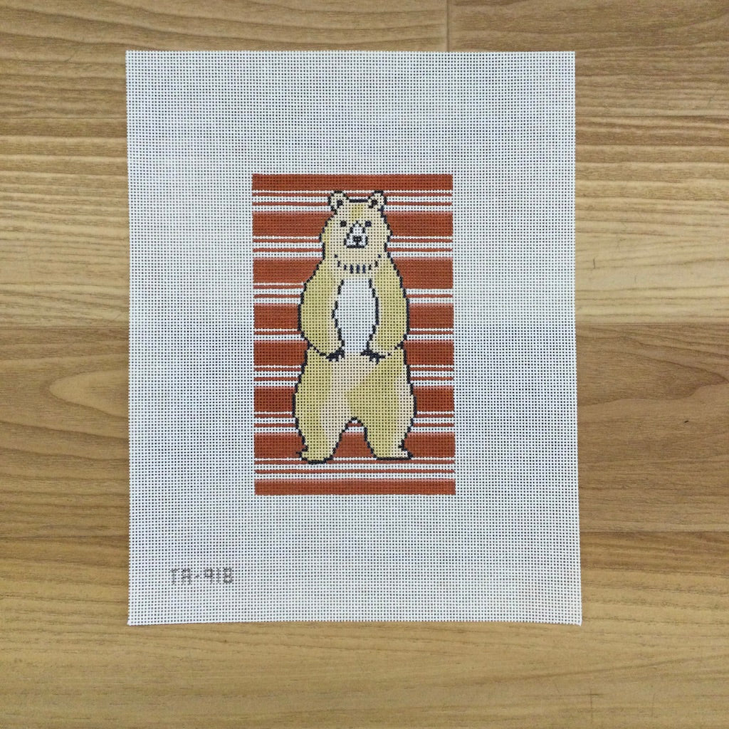 Bear on Stripes